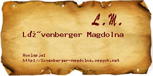 Lövenberger Magdolna névjegykártya